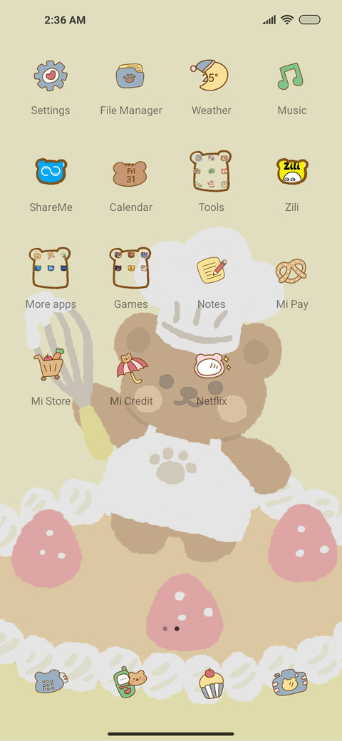 Cute bread bear screenshot