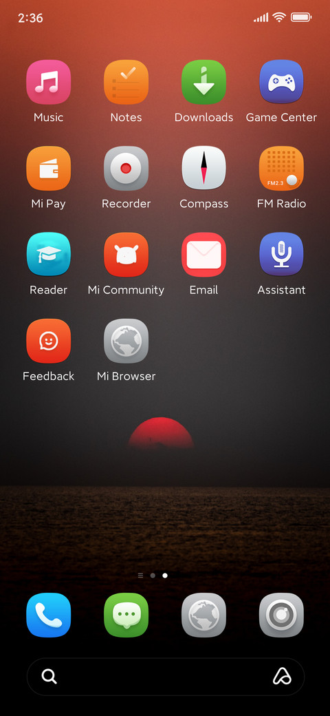 Sunrise screenshot
