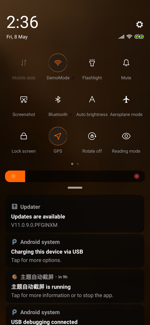 Orange  Gradient X screenshot