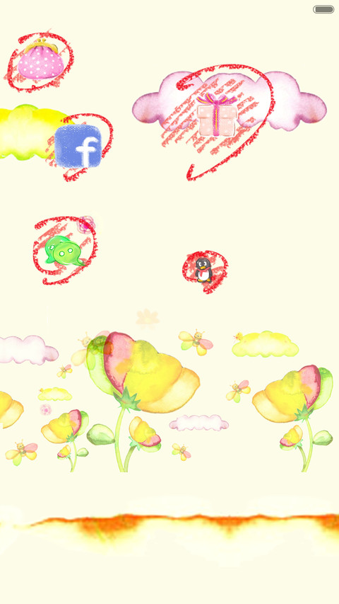 蜡笔生花（自由桌面+IOS密码锁屏） screenshot
