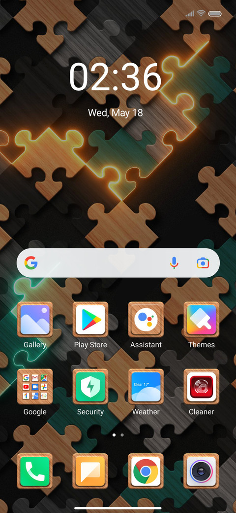 Wood grain puzzle screenshot