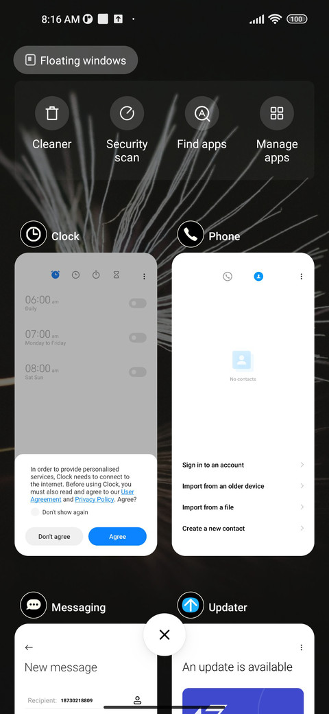 minimal dandelion screenshot
