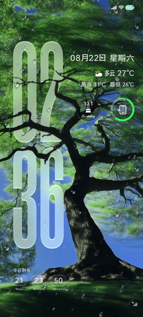 3D壁纸 树影之间 screenshot