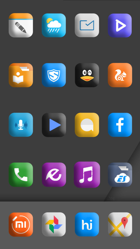 PURE OS (dark edition) screenshot