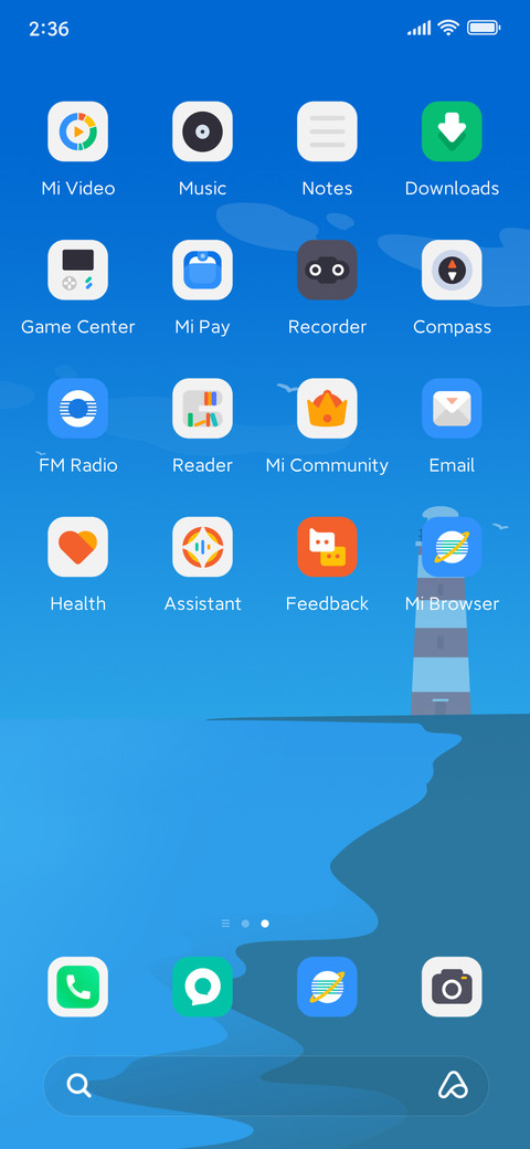 Blue sky seaside screenshot