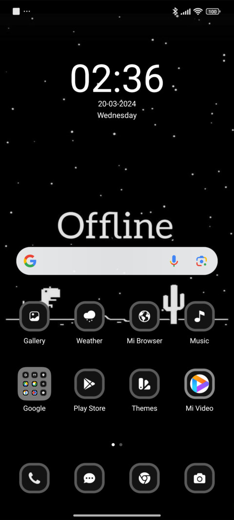 Offline screenshot