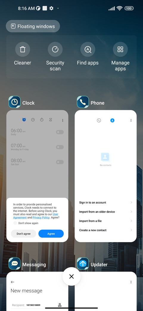 building modern screenshot