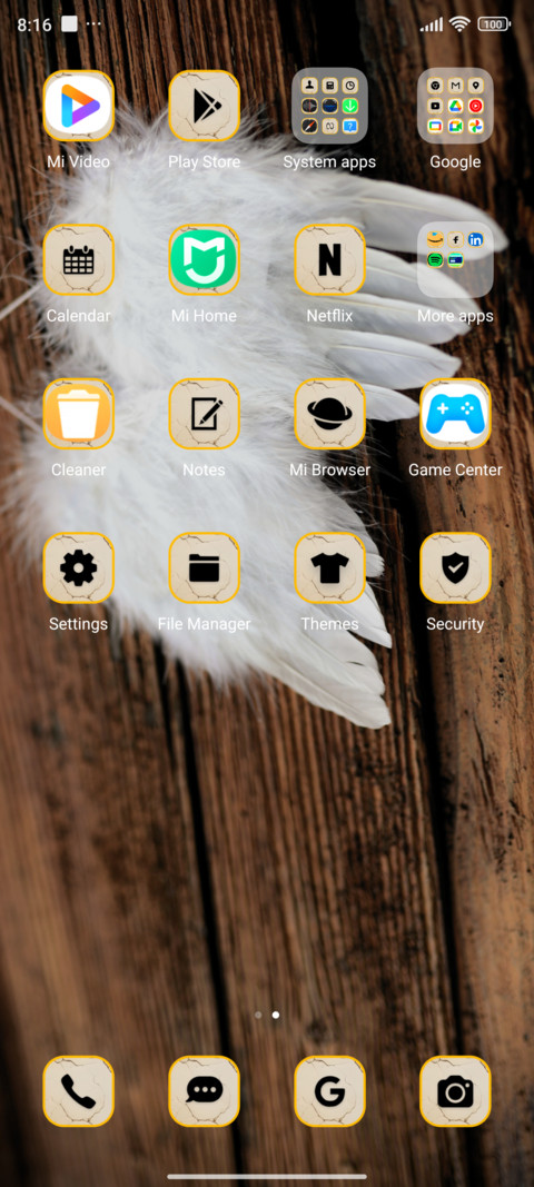 wooden feather screenshot