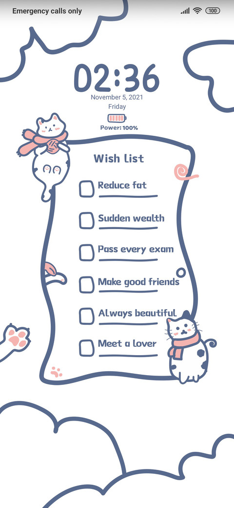 Meow wish list screenshot