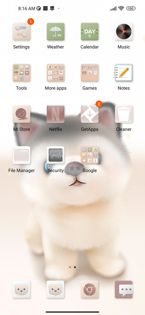 Cute husky screenshot