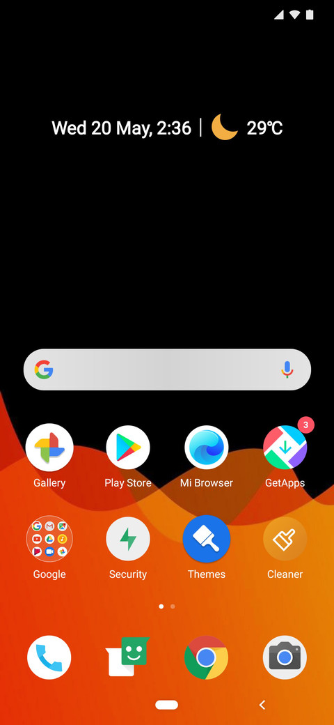 Google Pixel 4 screenshot
