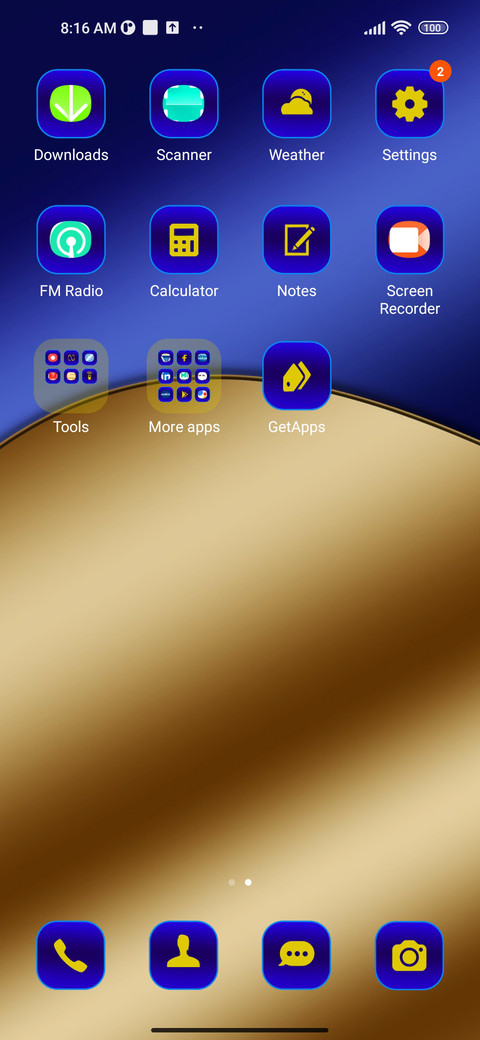 Luxury blue screenshot