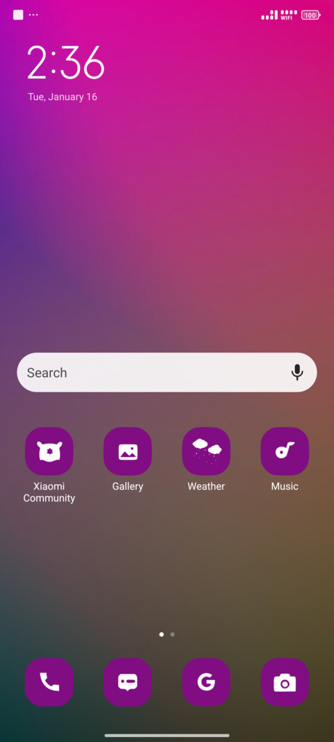colorful gradients screenshot