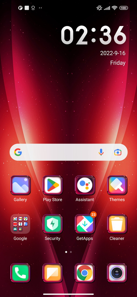 Minimal design screenshot