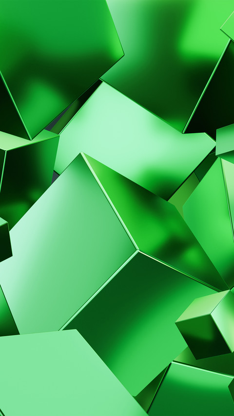 Green metal cube screenshot