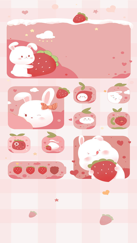 Bunny eating strawberry screenshot