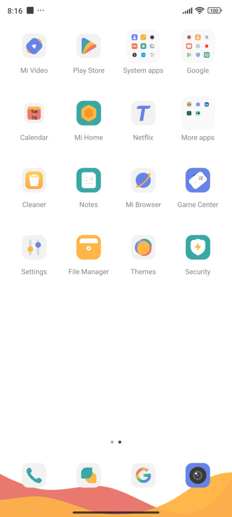 Simple color screenshot