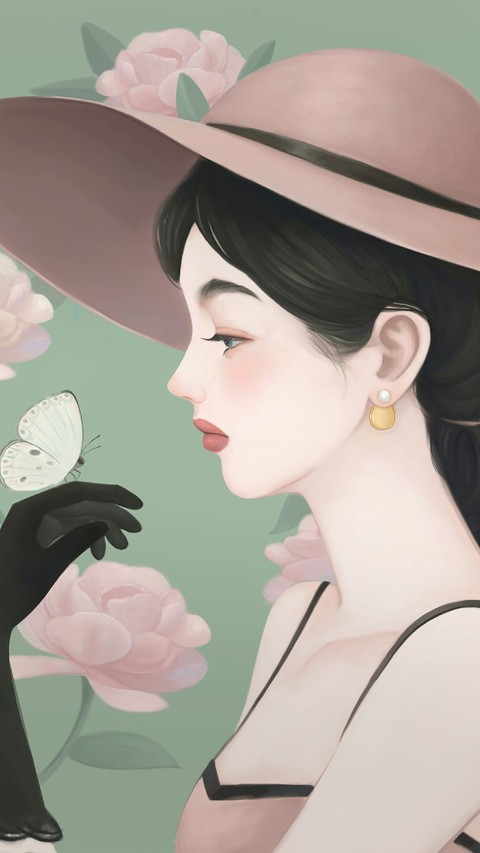 A Butterfly Falls on A Woman's Hand screenshot