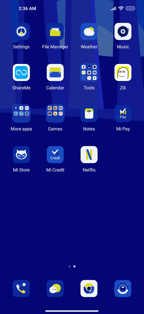 Klein blue morning screenshot
