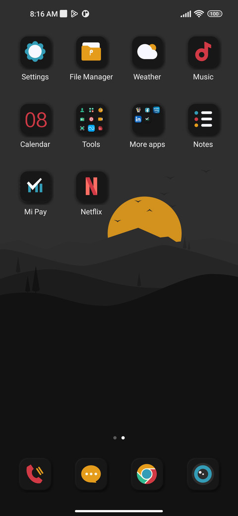 Elegant black screenshot