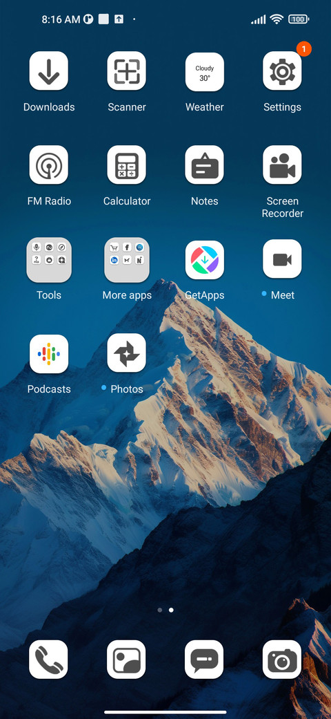 Mountain range screenshot