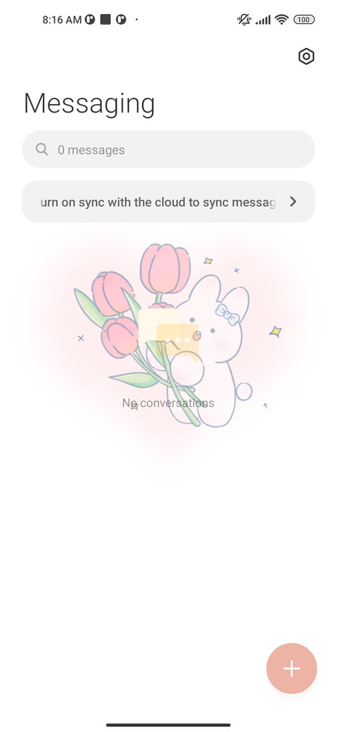 Rabbit with tulips screenshot