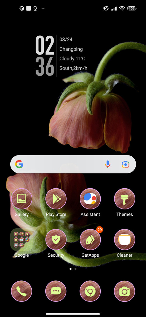 amoled flowers screenshot