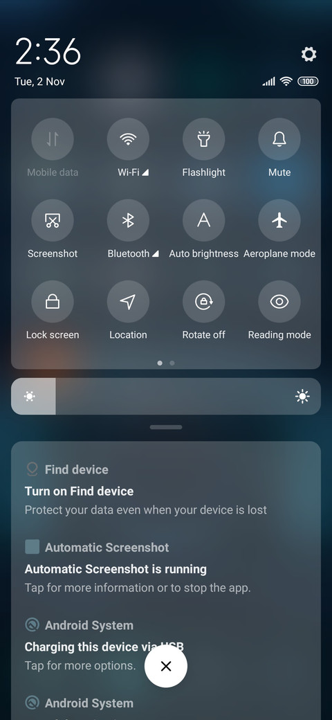 Car panel screenshot