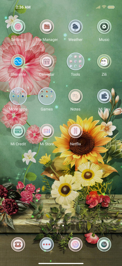 Spring flowers screenshot