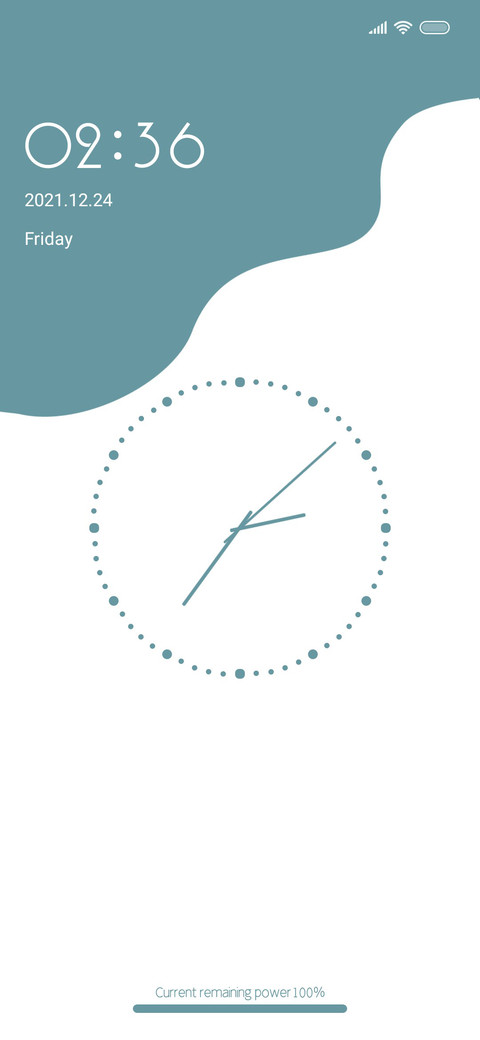 Minimalist clock screenshot