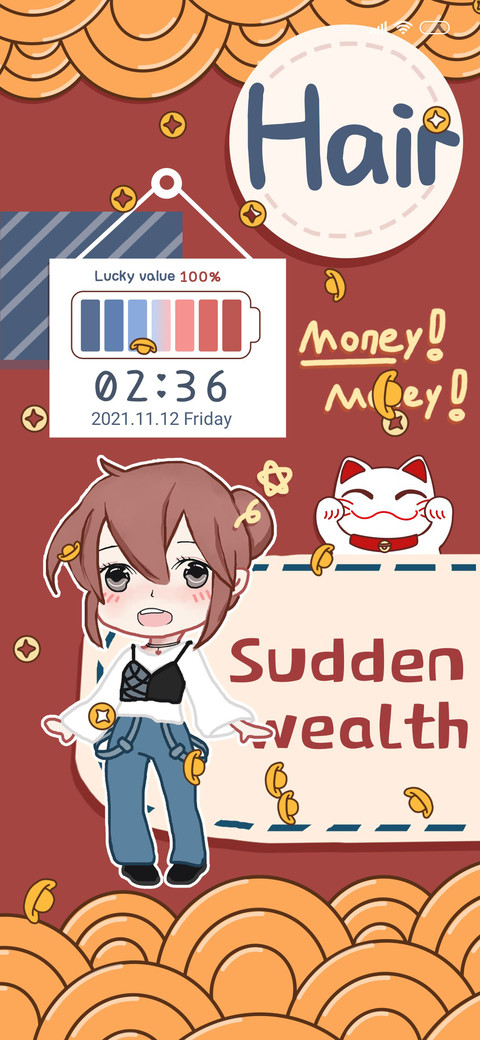 Cute Rich Sticker screenshot