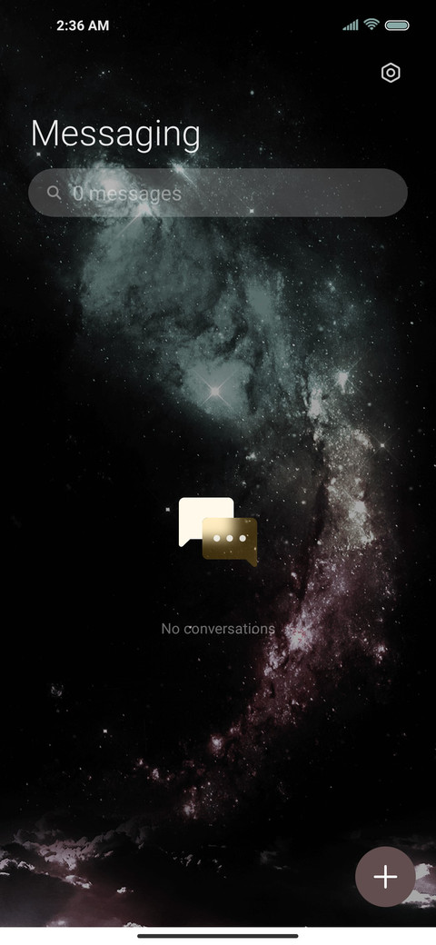 Simple starry sky screenshot