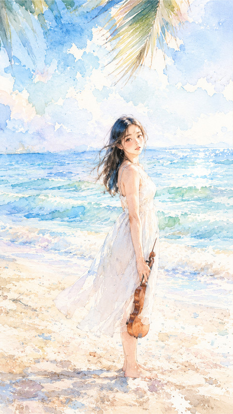 Illustration of beautiful girl screenshot
