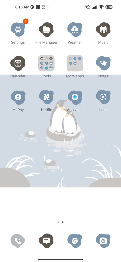 A winter snowfall screenshot