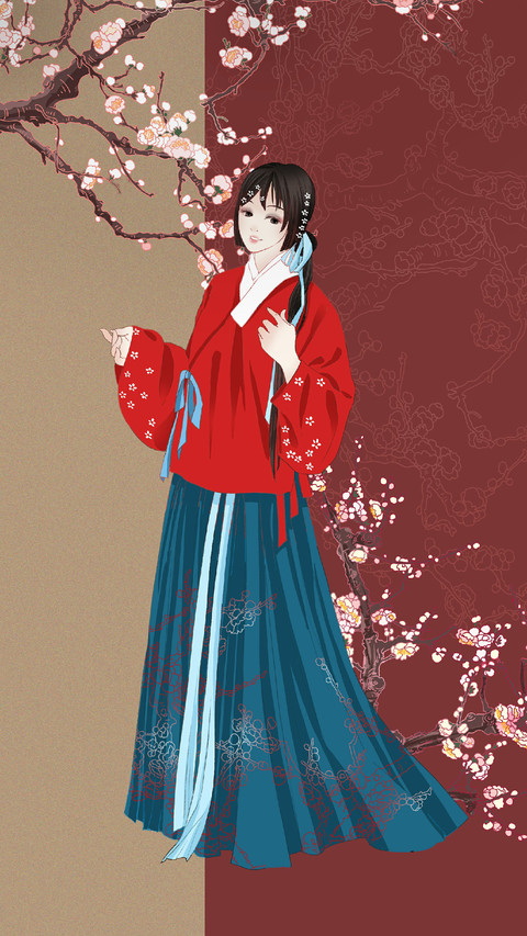 An Elegant Girl in Classical Dress screenshot