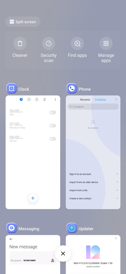 Light Simple Blue screenshot