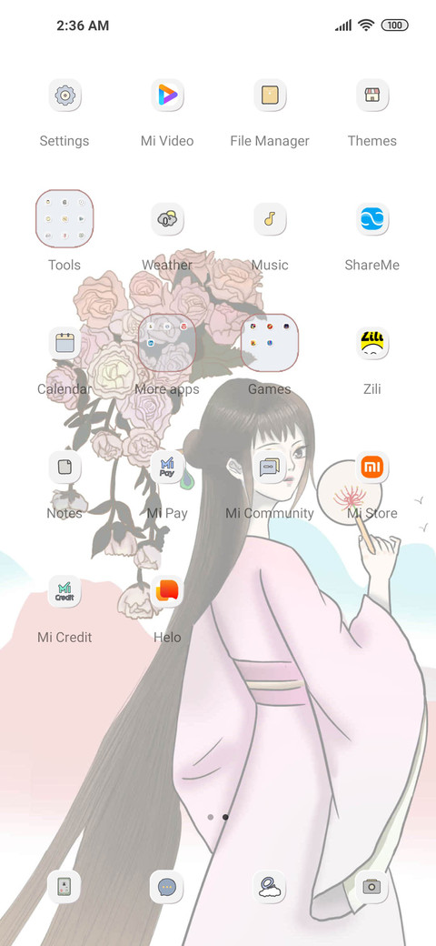 Flower on screenshot