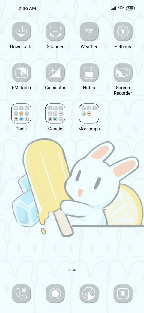 Acrylic rabbit screenshot