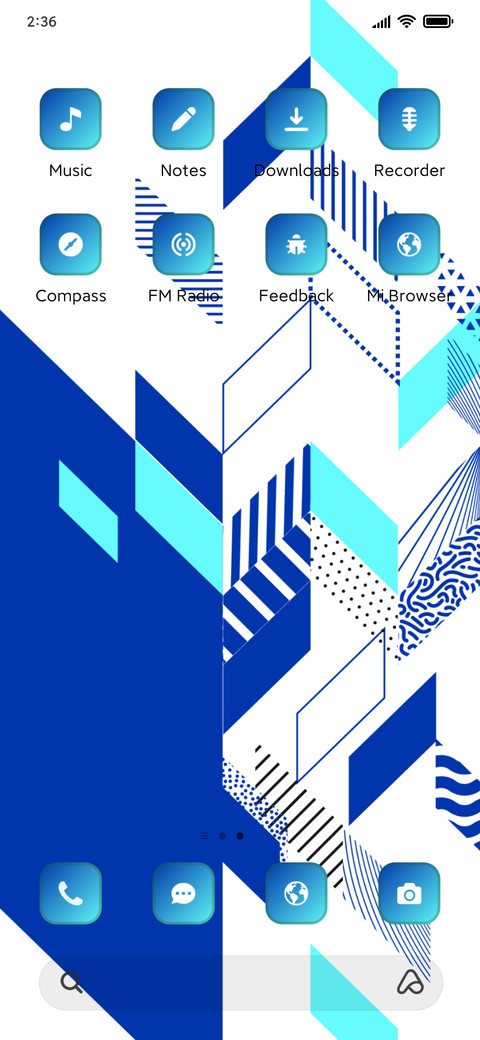 Geometric brochure screenshot
