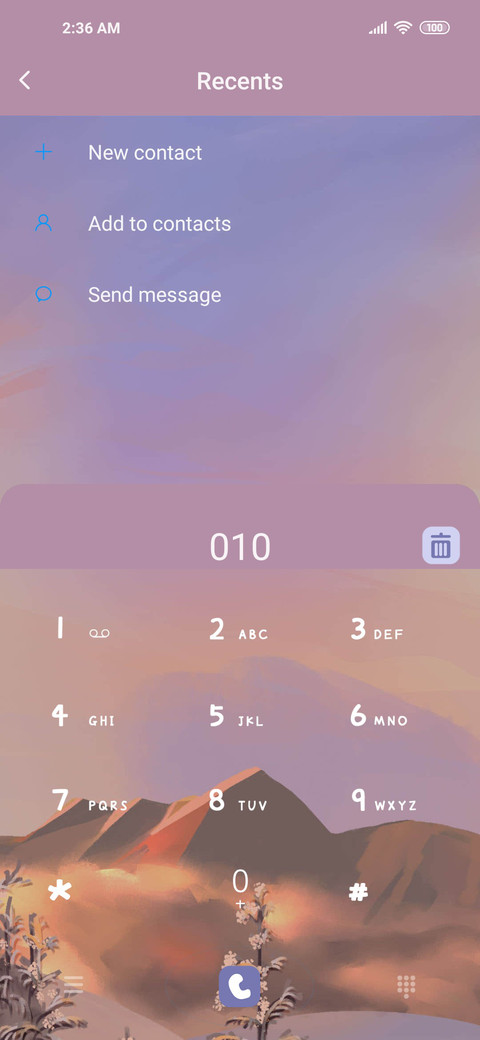 Afterglow widget screenshot