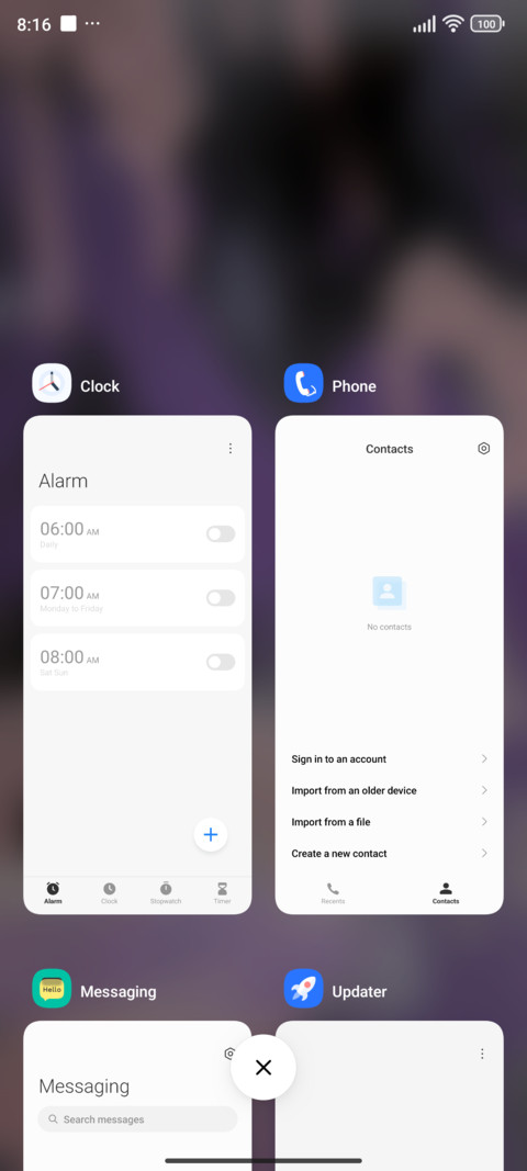 Alam screenshot