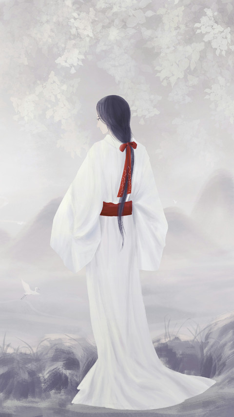Girl With Long Hair in Ancient Costume screenshot