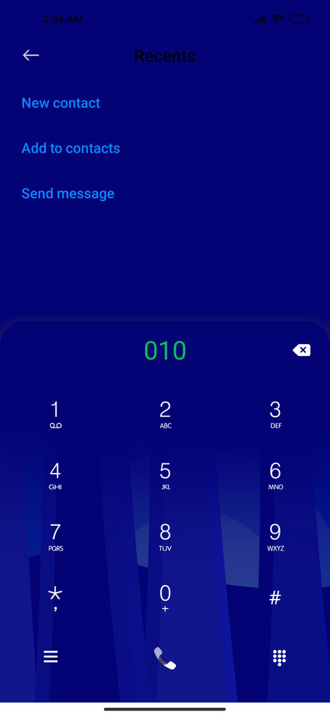 Klein blue morning screenshot