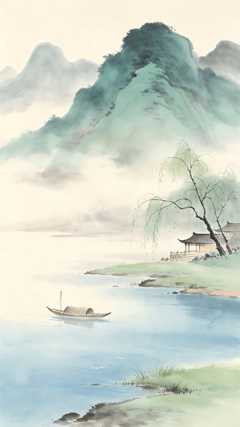 一叶扁舟入山水 screenshot