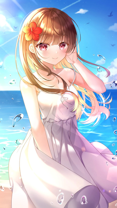 3d Illustration of Cute Girl in White Dress screenshot
