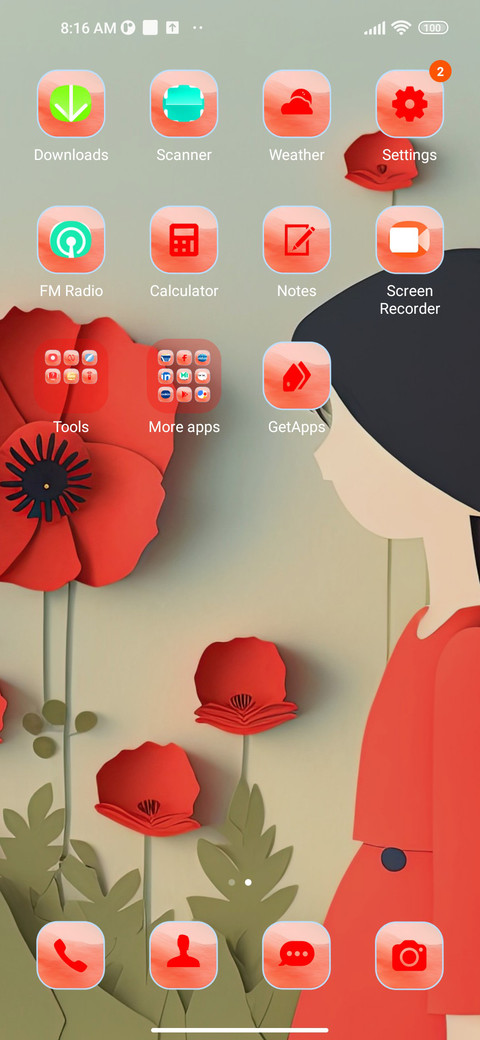 minimal poppies screenshot