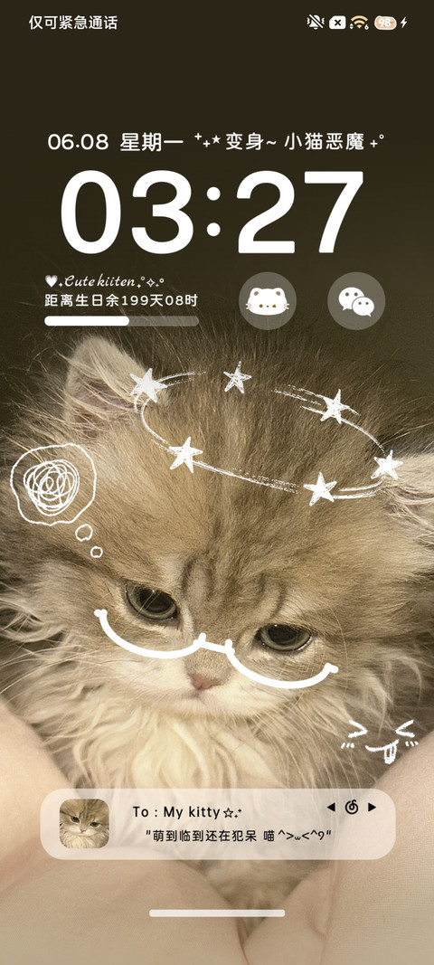 氛围感 小猫心事 screenshot