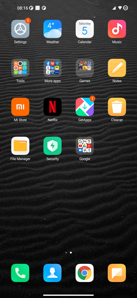 OxygenOS dark screenshot