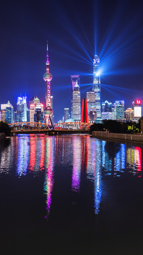 进博会的上海夜景 screenshot