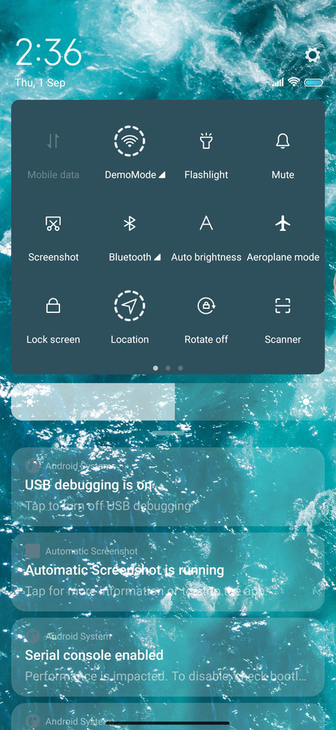 Eye protection sea screenshot